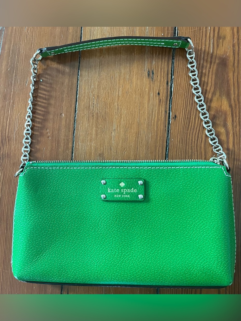 Kate Spade New York Green Leather Mini Shoulder Bag Purse